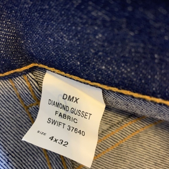 Diamond Gusset Women's Motorcycle Raw Denim Rigid High Rise Jeans 25.5 x 34 - Picture 6 of 12